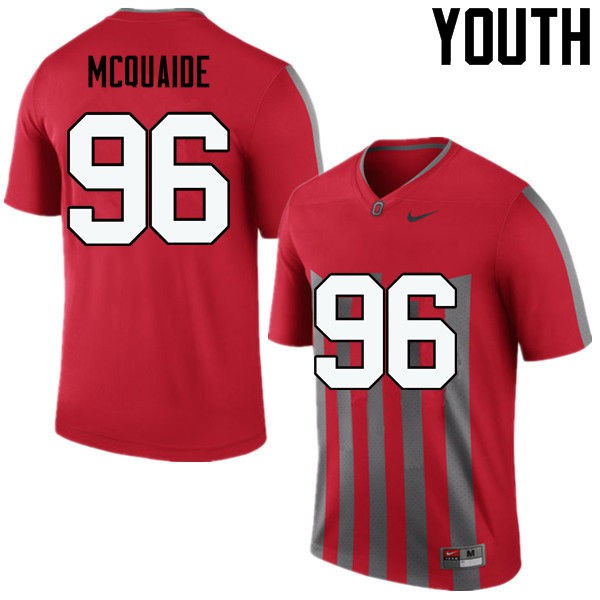 Ohio State Buckeyes #96 Jake McQuaide Youth Player Jersey Throwback OSU49144
